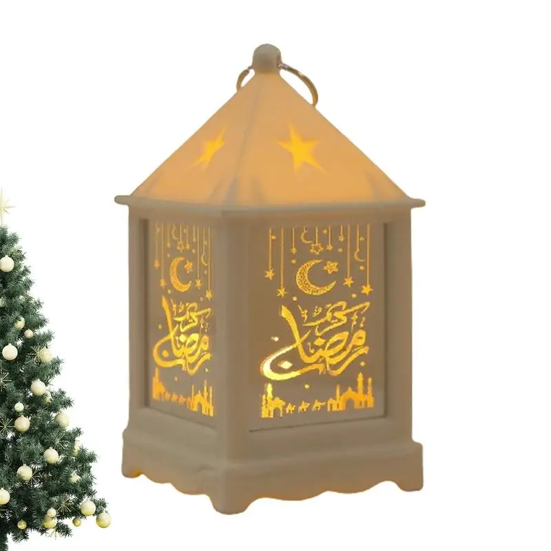 

Eid Candle Lantern Lights Led Moon Star Lights With Delicate Patterns Led Eid Lantern Batteries Included For Family Dining Table