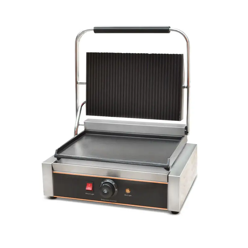 

Профессиональный контактный гриль для панини 220В, чугунная пресс-плита для ресторанов, отелей, фудтраков, кейтеринга, быстрого питания