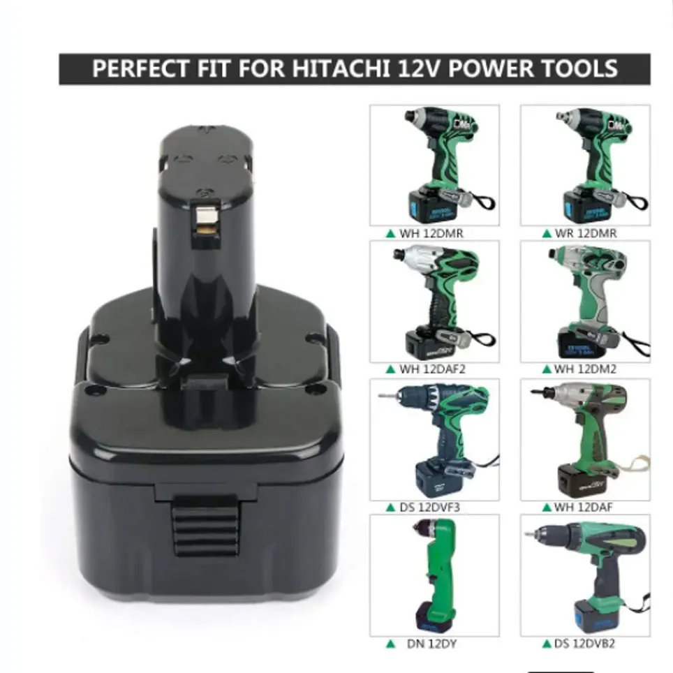 12V For Hitachi EB1212S 4800mAh/6800mAH/9800mAH Battery 12V EB1220BL EB1214S WR12DMR CD4D DH15DV C5D Battery Drill Batteri