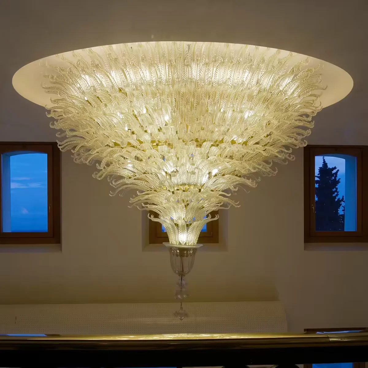 Modern Decoration Living Room Hotel Lobby Luxury Hand Blown Glass Light Emitting Diode Chandelier Chandelier