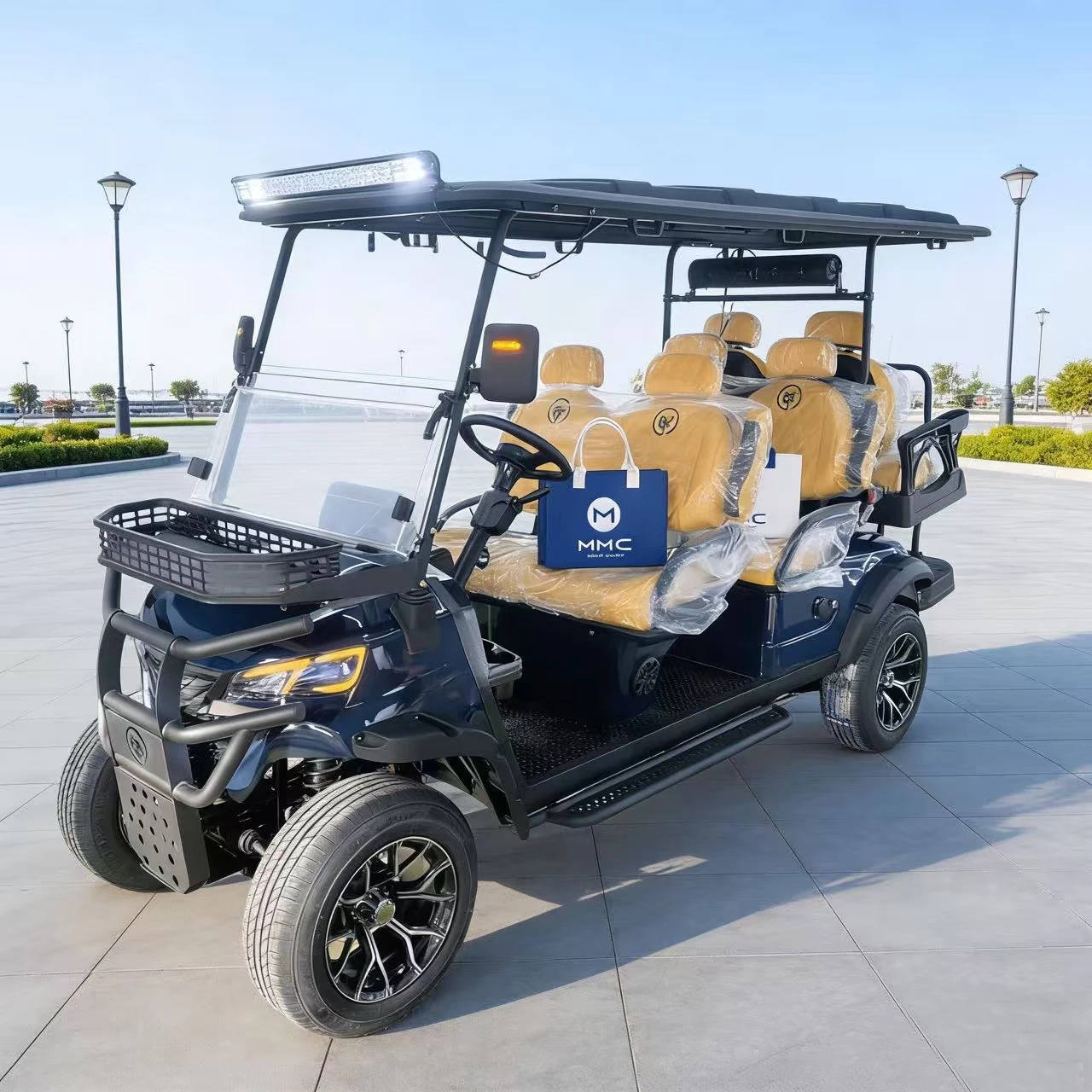 Electric Golf Cart 48/60/72V Double Swing Arm Independent Front Suspension 4/6 Seater 4WD with 10/15KW AC Motor Factory Direct