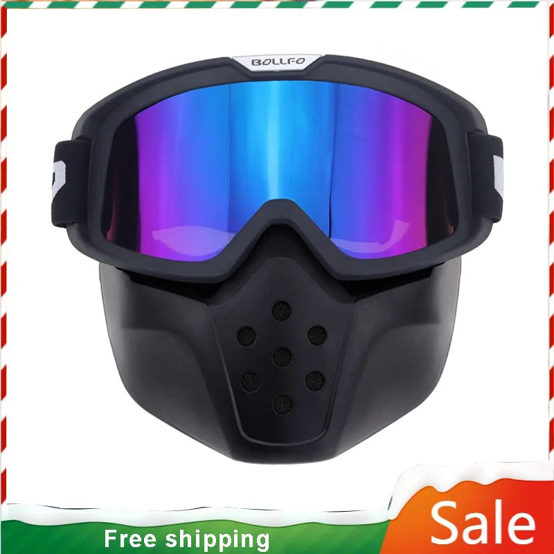 NEW Motorcycle Detachable Modular Mask Goggles And Mouth Filter For Motorcycle Shark Helmet Motorcycle Helmet Casco Capacete