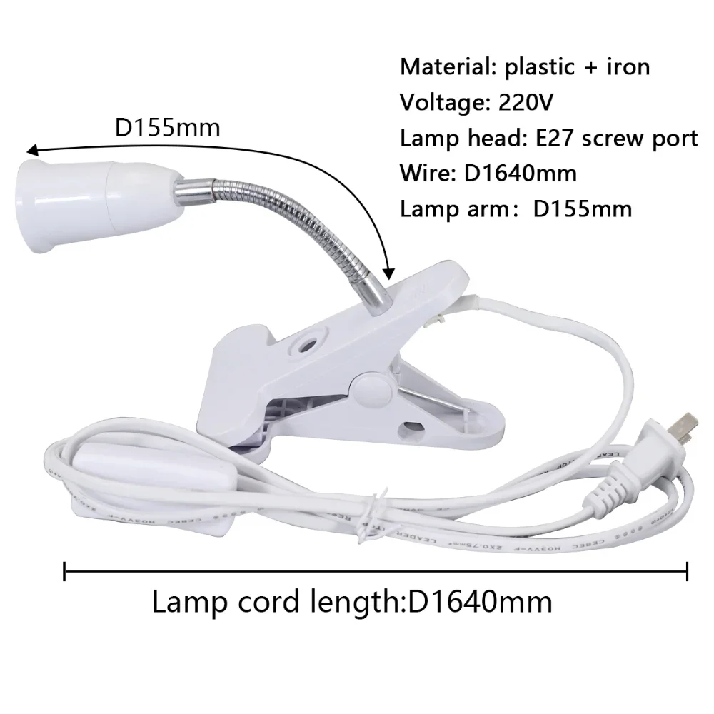 Lampada da libro a LED regolabile con Clip Goosenecks spina europea lampada da tavolo flessibile da lettura notturna lettura da tavolo luce notturna