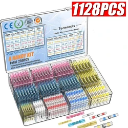 1128PCS Wire Connector Solder Connectors Heat Shrink Waterproof Connectors & Heat Wire Connectors Crimp-Electrical Connectors