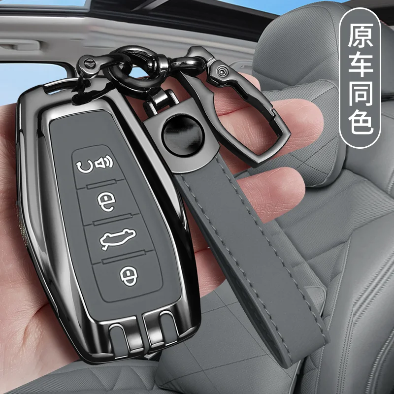 Caso chave do carro inteligente capa fob para geely boyue l xingyue l bin yue coolray x6 x7 ex7 xingrui emgrand uv gt ícone remoto escudo do carro