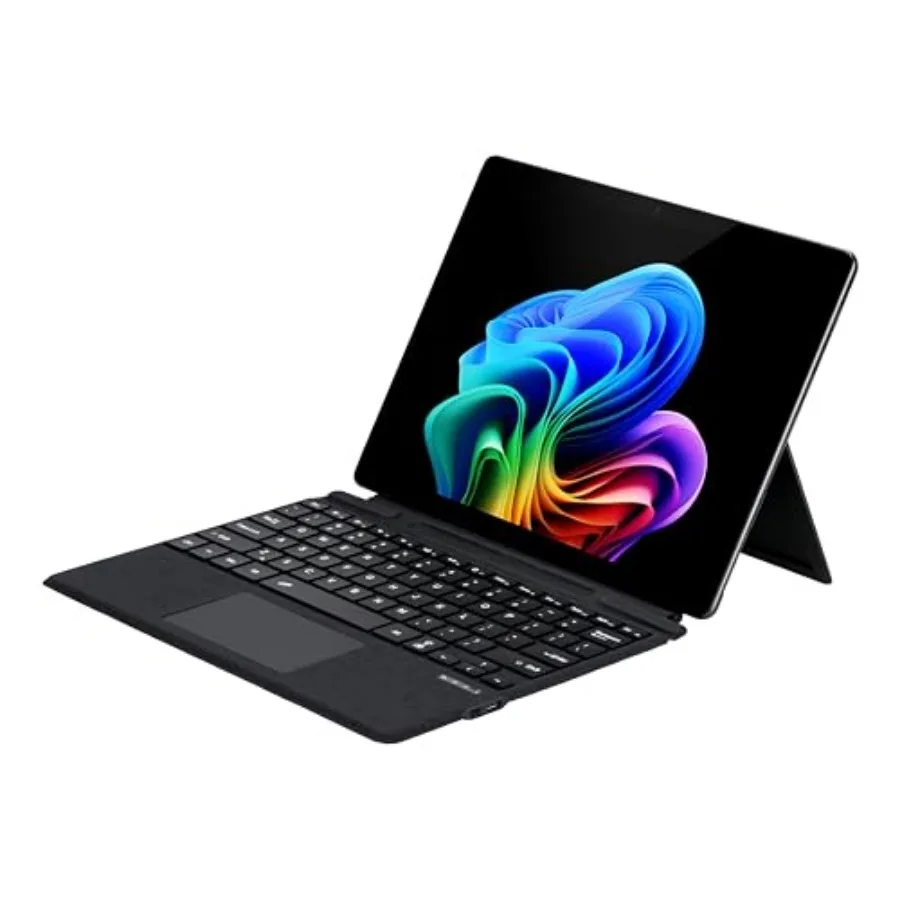 

Чехол-клавиатура для Microsoft Surface Pro 13 дюймов, совместимый с Surface Pro 11/10/9/8/X, тонкая клавиатура с тачпадом и подсветкой.