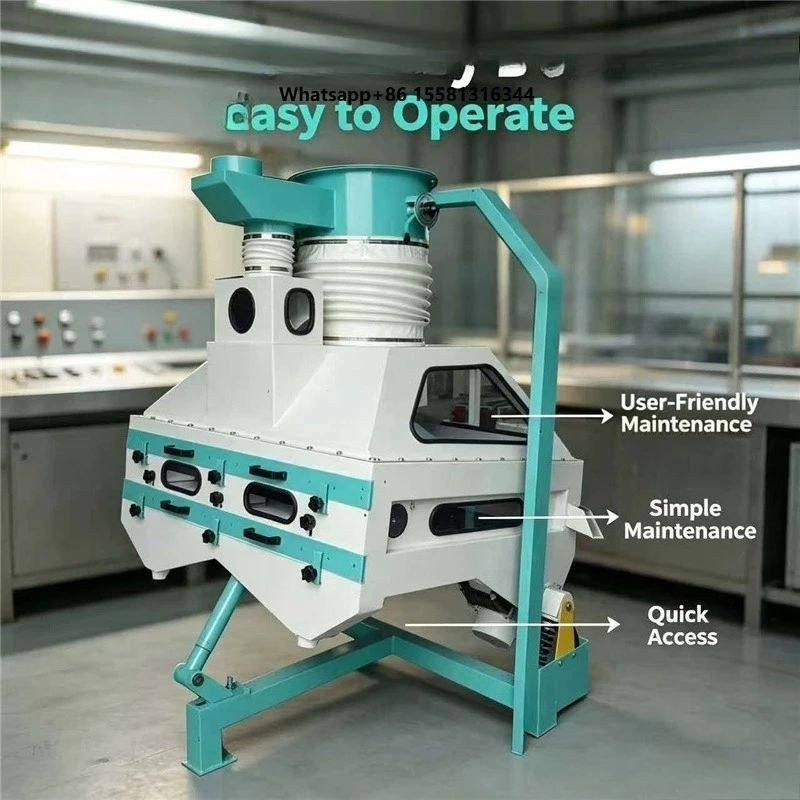 Grain Destoner Machine Specific Gravity Cleaning Equipment Stone Remover Machine Seed Cleaner Grain Processing Equipment