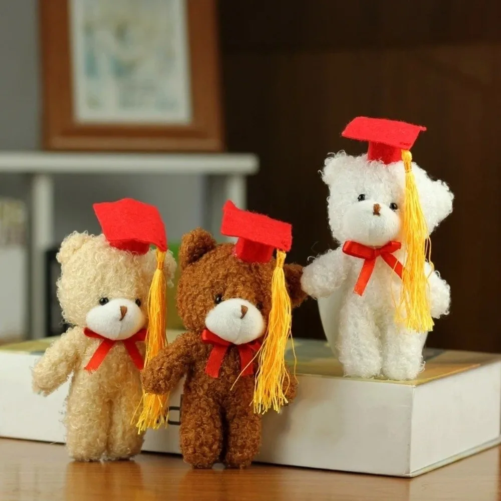 

Cartoon Cute Graduation Bear Soft Hanging Stuffed Animal 14cm Bear Keychain Graduation Season