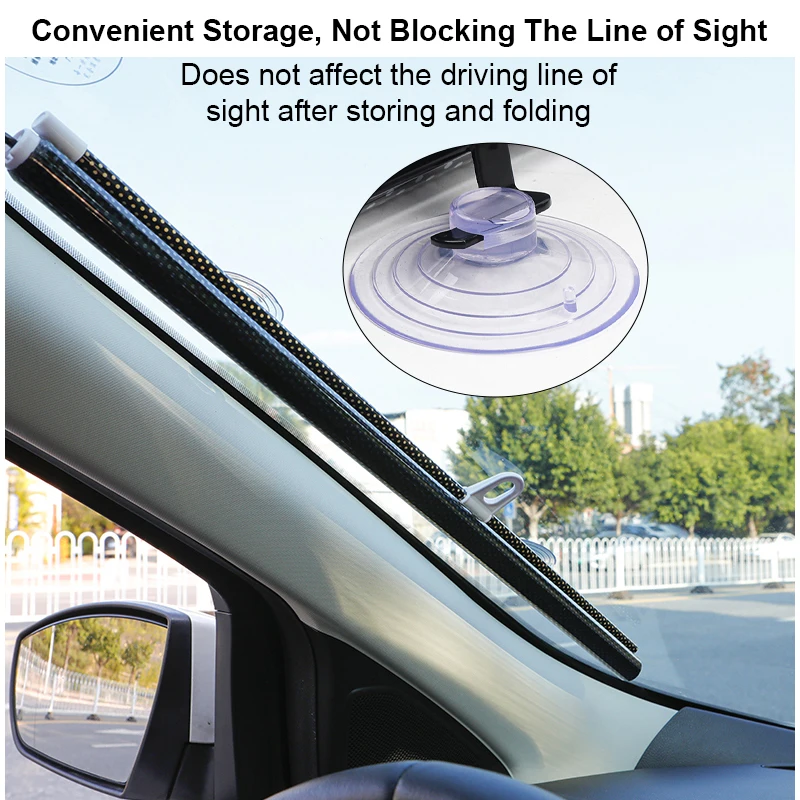 Car Windshield Stretch Sunshade Summer Protection Heat Insulation Blackout Curtain For Car Front Shading Car Window Home Office