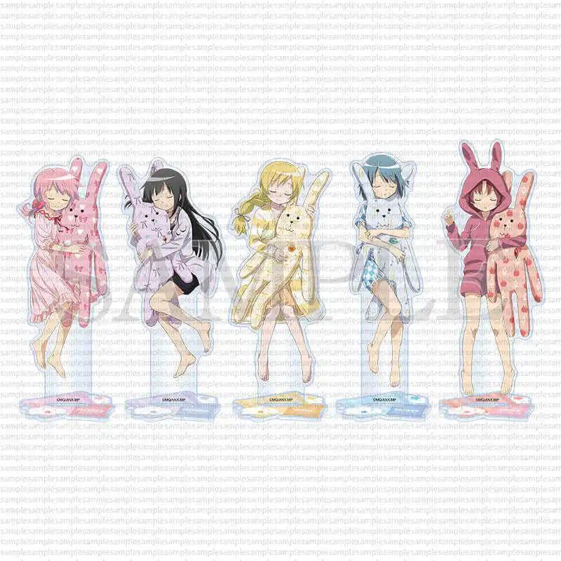 Puella Magi Madoka Magica أرنب بيجامة سلسلة Acg حامل Homura Akemi الشكل الاكريليك حامل Madoka Kaname الدائمة لوحة لعبة هدية #1