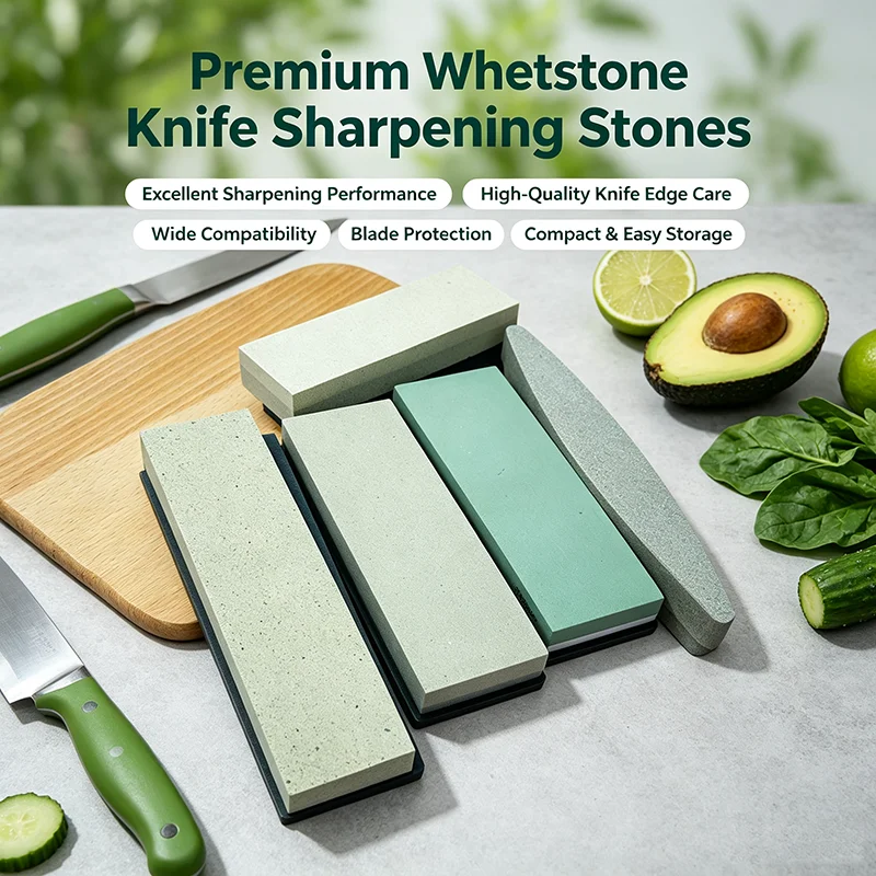 Professional Chef Knife Sharpening Stone Kit 400/1000 3000/8000 Grit Non-slip Bamboo Base Double-side Whetstone Angle Guide