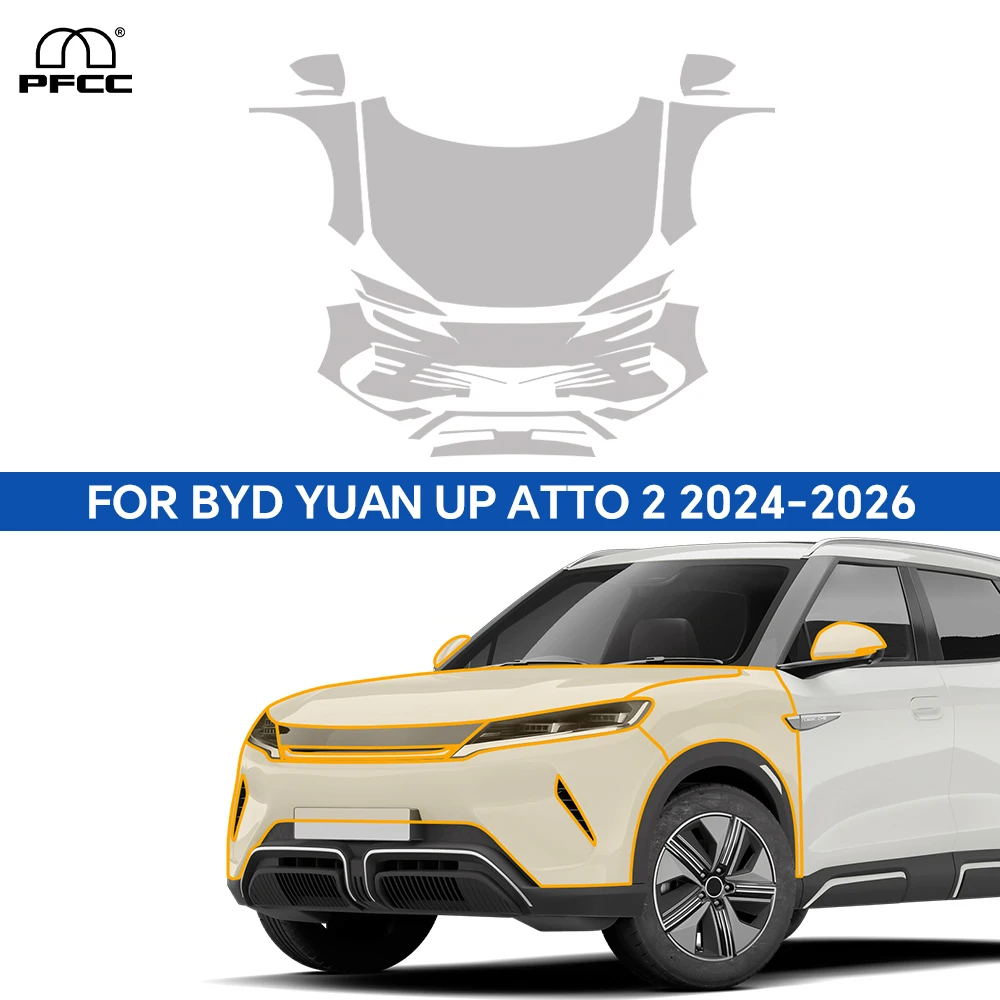 For BYD Yuan UP ATTO 2 2024 2025 2026 TPU Film 9Mil Pre-cut Paint Protection Film Full Car PPF Invisible Anti-scratch Repairable