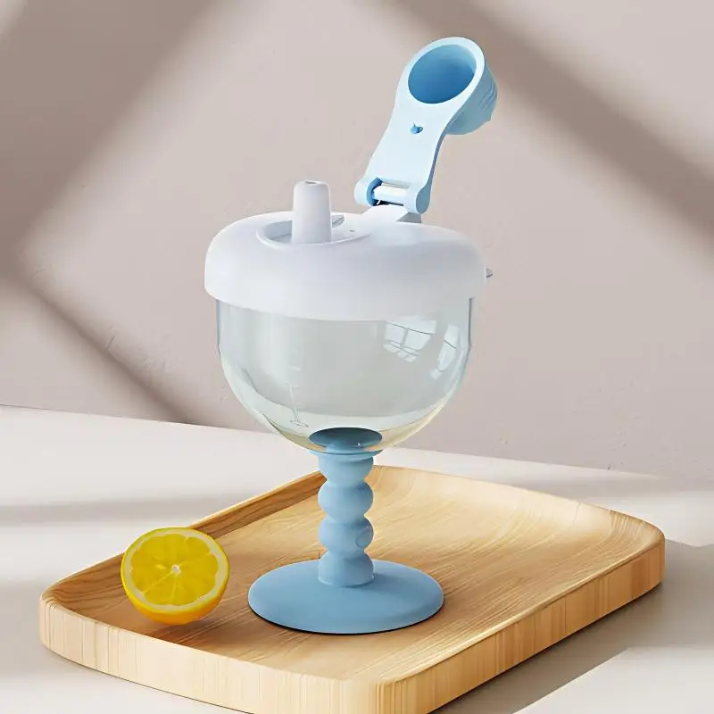 New 180ML Plastic Fun Party Goblet Kids Sippy Cup with Lid and Scale, Perfect for Parties, Festivals, Birthdays, Durable Design