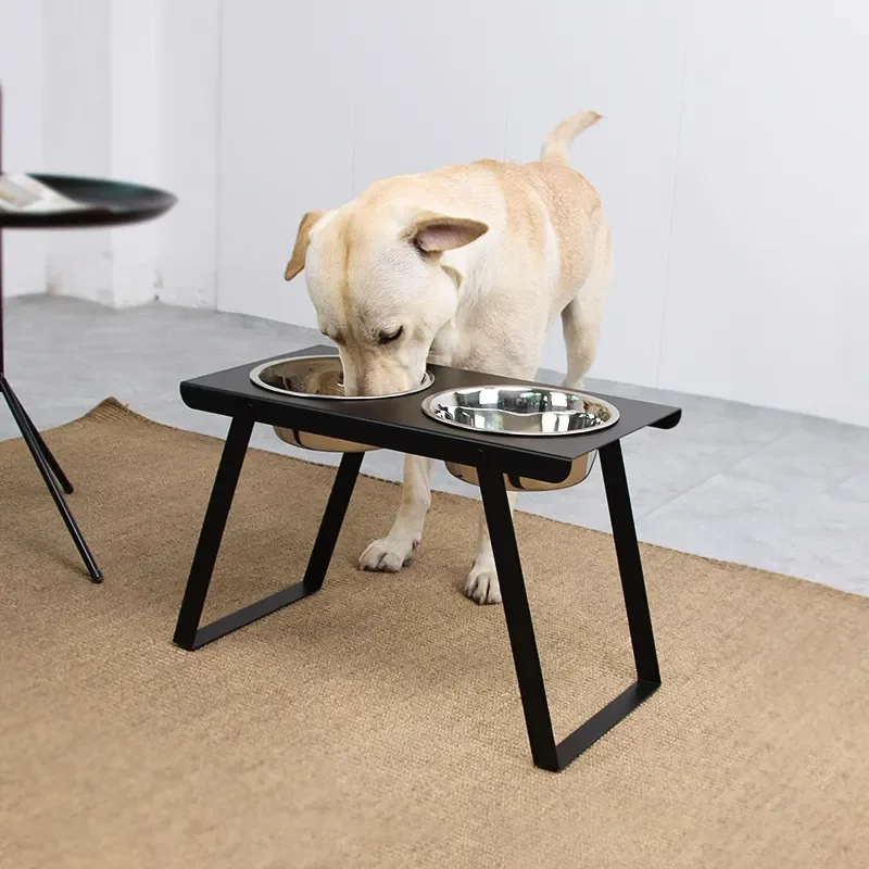 Double Pet Feeder Bowl for Dogs and Cats Anti Spill Food Water Dish Automatic Drinking Station Non Slip Plastic Basin