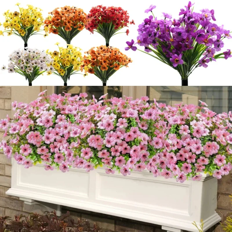 

Искусственные цветы: имитация фиалки для наружного декора, УФ-стойкие, для украшения веранды, реквизит для фотосъемки