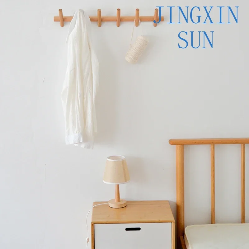 Wooden Minimalist Coat Rack Wall Mounted Designe Bedroom Entrance Clothes Drying Rack Place Saving Percheros Pared Furniture