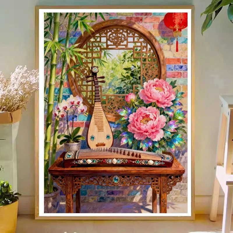 

qin 11CT Embroidery DIY Chinese Style Printed Kits Cross Stitch Thread Needlework Sets Home Decor Crafts New Arrival