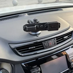 Car Holder Walkie Talkie Mount and Hand PTT Microphone Speaker Bracket 2 in 1 Car Mount for Two Way Radio Car Stand