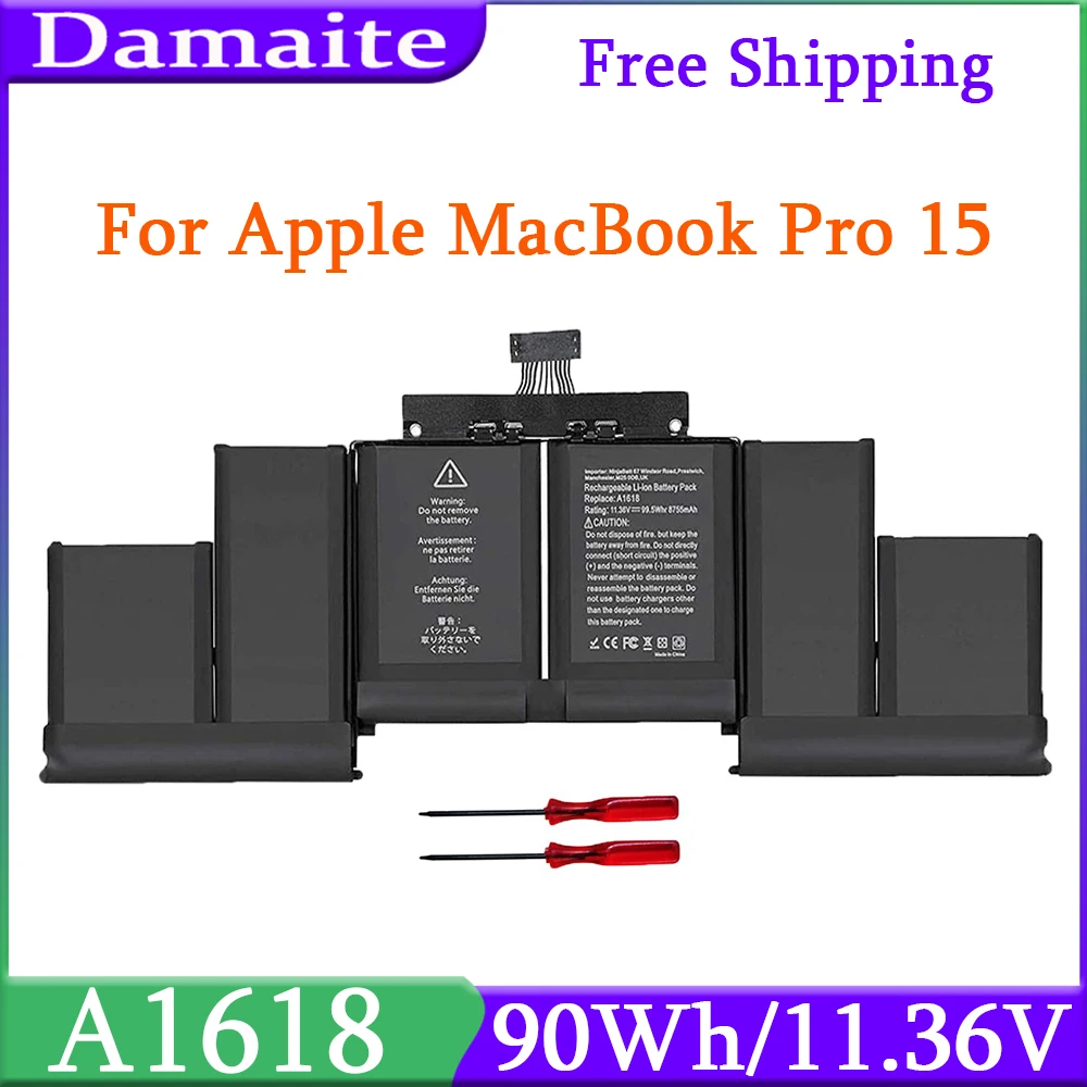 

A1618 A1398 11.36V 99.5Wh Battery For Apple MacBook Pro 15" Retina 2015 Year 020-00079 MJLQ2LL/A MJLT2LL/A With Tools