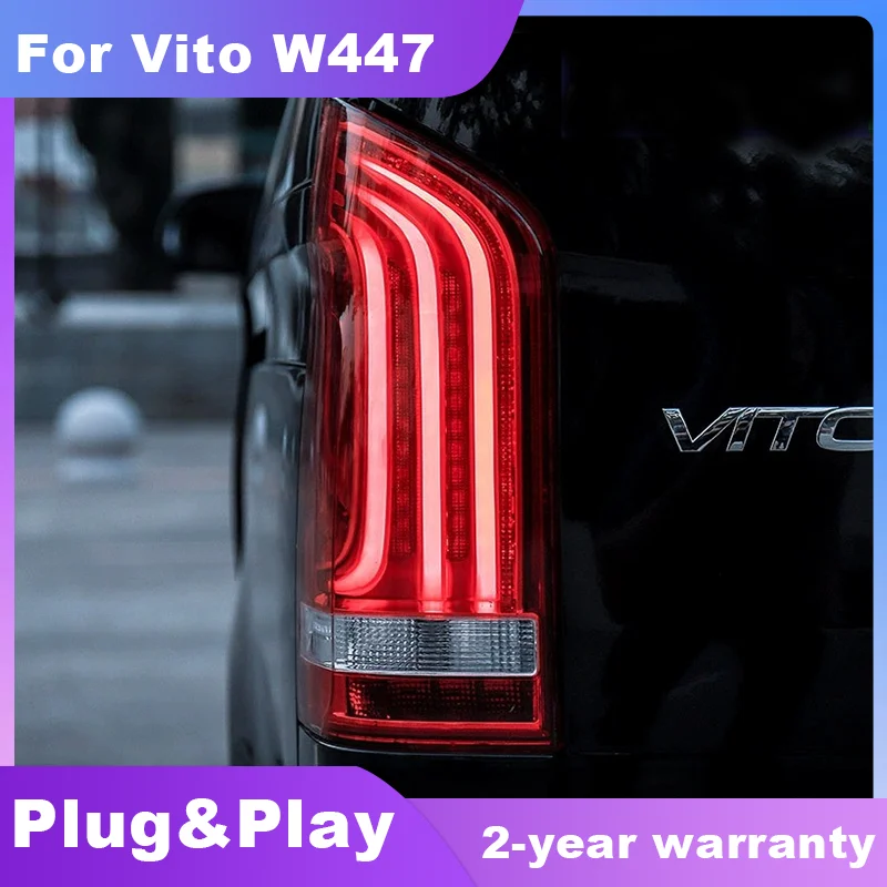 Car Lights for Vito W447 2016-2022 V220D V250 LED Auto Taillight Assembly Upgrade High Configure Signal Lamp Tool Accessories