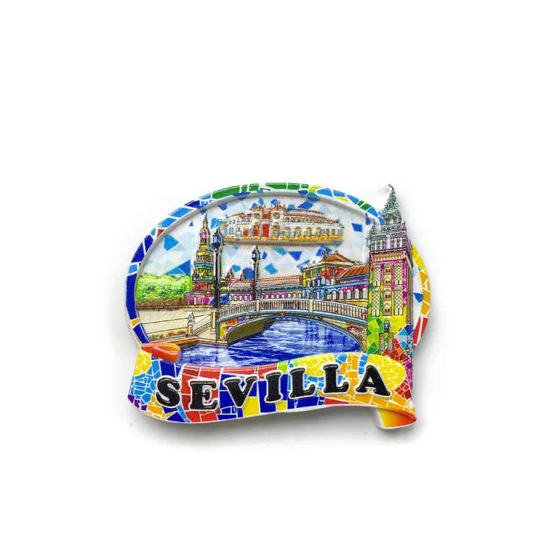 

Seville, Spain Landmark Building Scenery Cultural Creative Magnetic Fridge Magnet Creative Travel Souvenir Gift