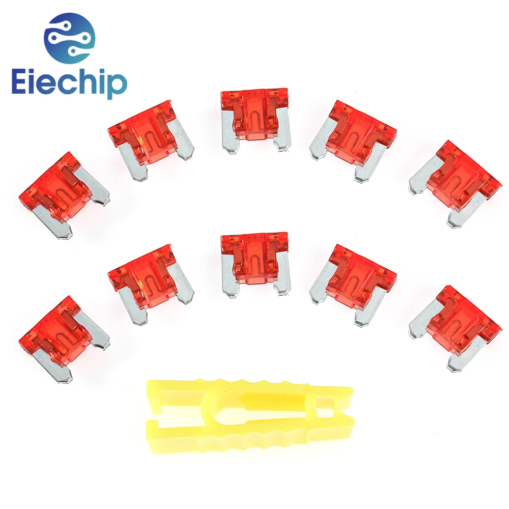 10pcs Car Fuse Mini Insert Car 5A 7.5A 10A 15A 20A 30A 35A 40A Integrated Circuits 9.5mmx11mm