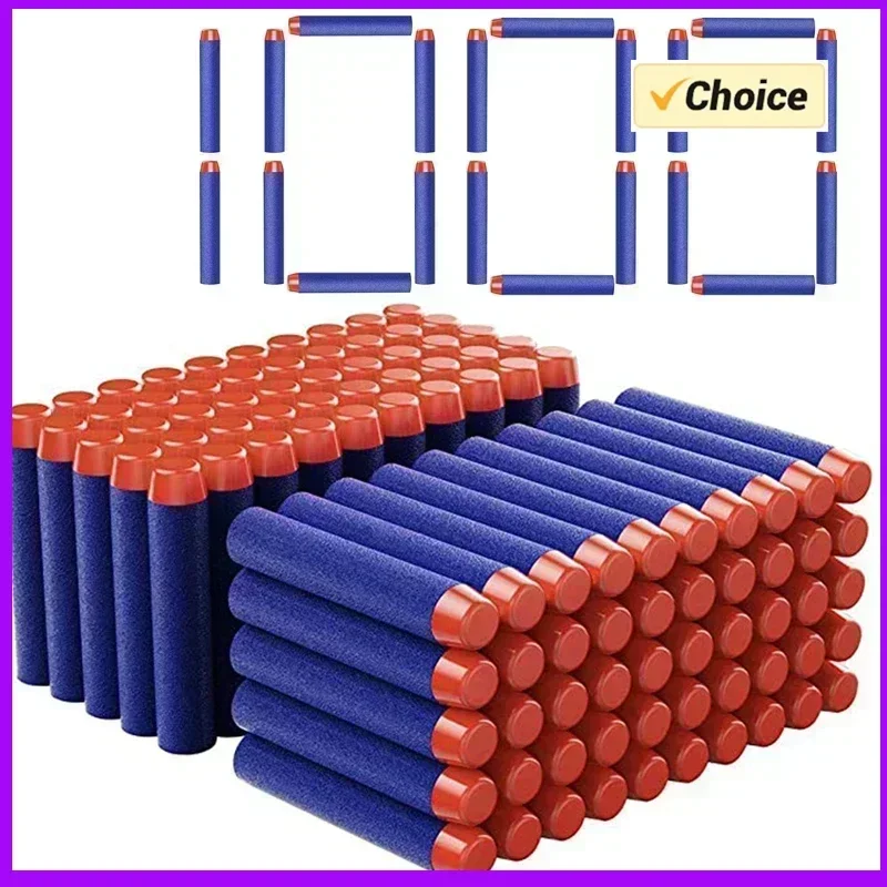 

1000-50 шт. синих цельных пуль с круглой головкой 7,2 см для игрушечных пистолетов, бластеров, дротиков, аксессуары для детских игрушечных пистолетов