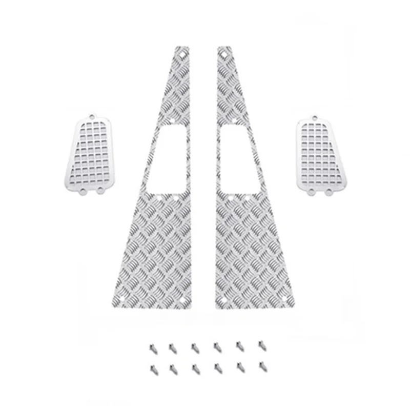 

ABUM-For MN D90 D99S MN99S 1/12 Metal Anti-Skid Plate Intake Grille & Metal Front Bumper With Center Net Protection Armor