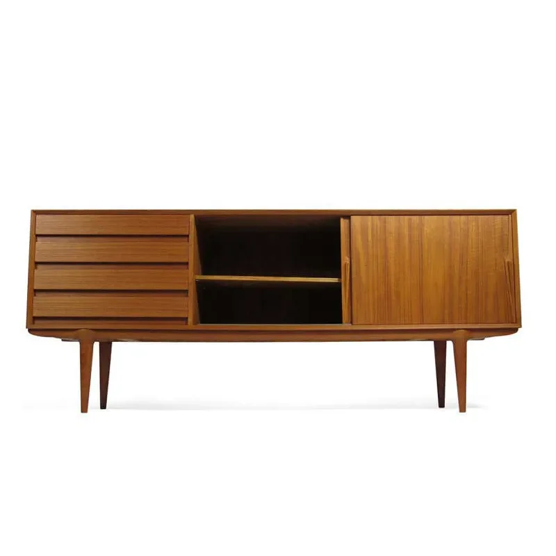 TV cabinet, Nordic retro Danish audio-visual living room solid wood dining side cabinet multi-function