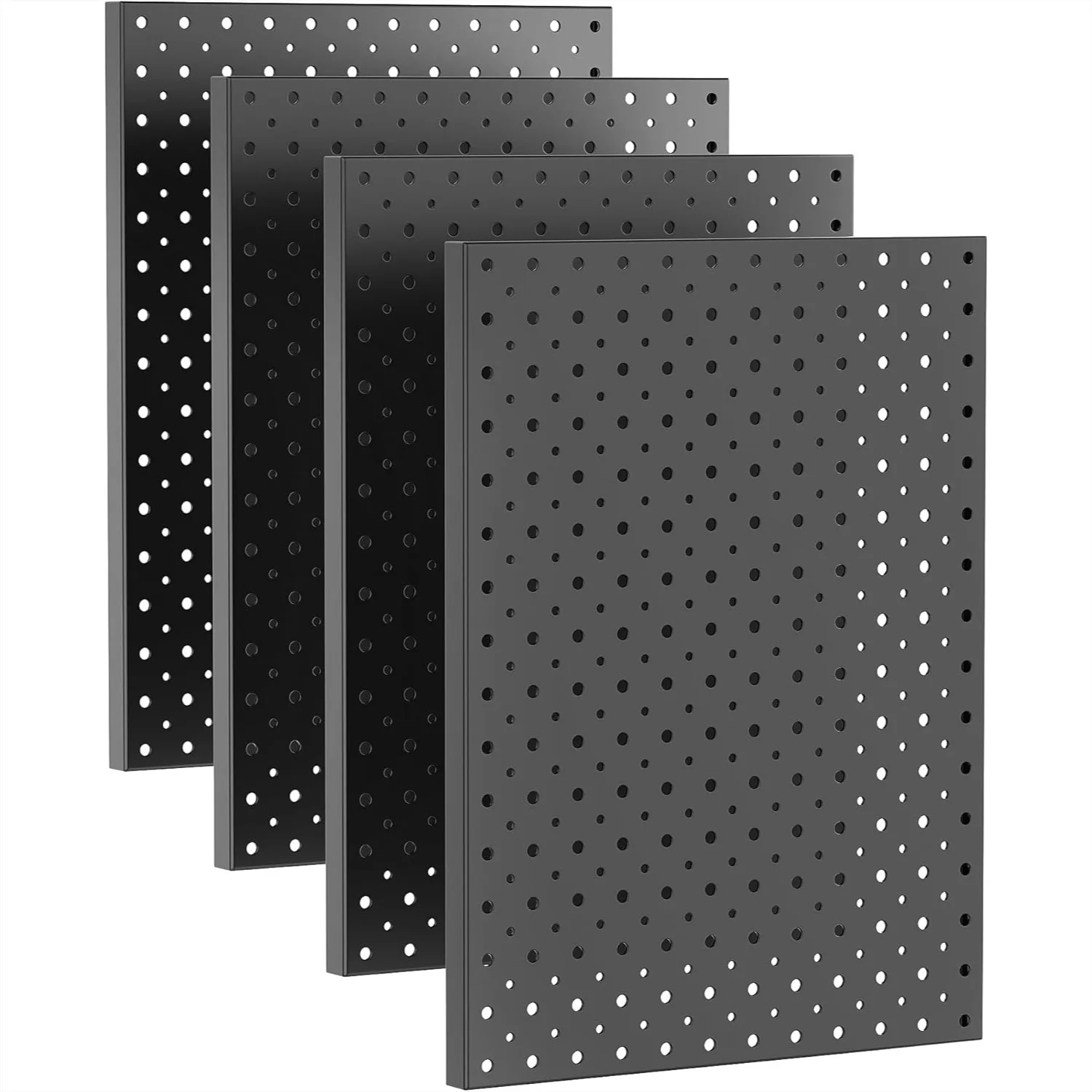 

Metal Pegboard Panels 12x16, Black Wall Organizer for Garage Tool Storage, 4 Pack