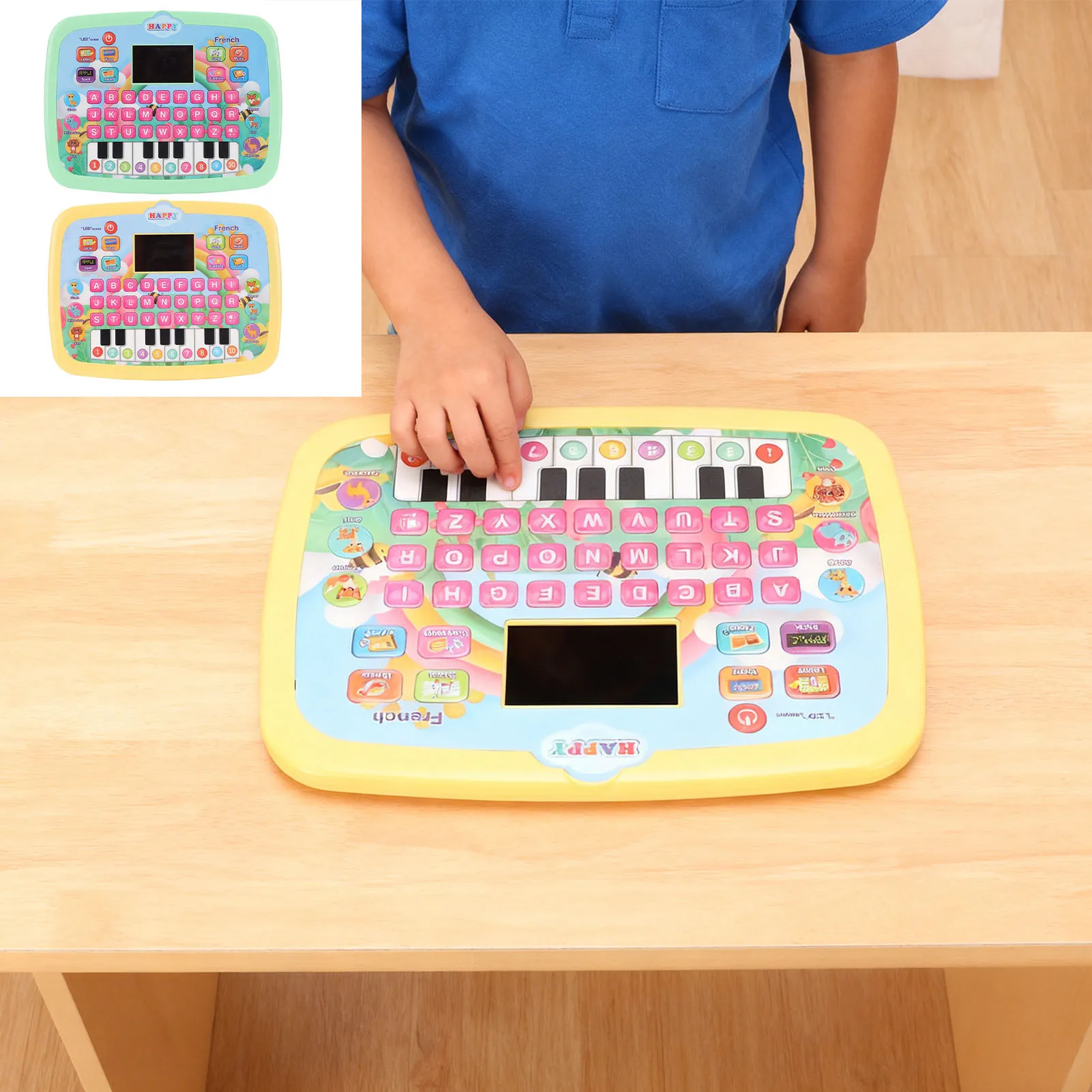 Kids Learning Tablet LED Screen Educational Alphabet Numbers Story Reading Learning Tablet Toy