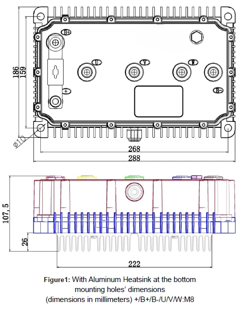 KLS-8080N 48v-144v 500A 600A 700A 800A 900A 1000A High Power Brushless Permanent Magnet Motor con