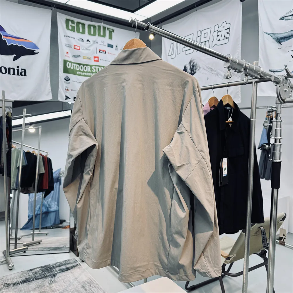 Men's Lightweight Water-Repellent Shirt-Jacket – Windproof, Breathable & Durable for Urban Commute & Light Outdoor Use