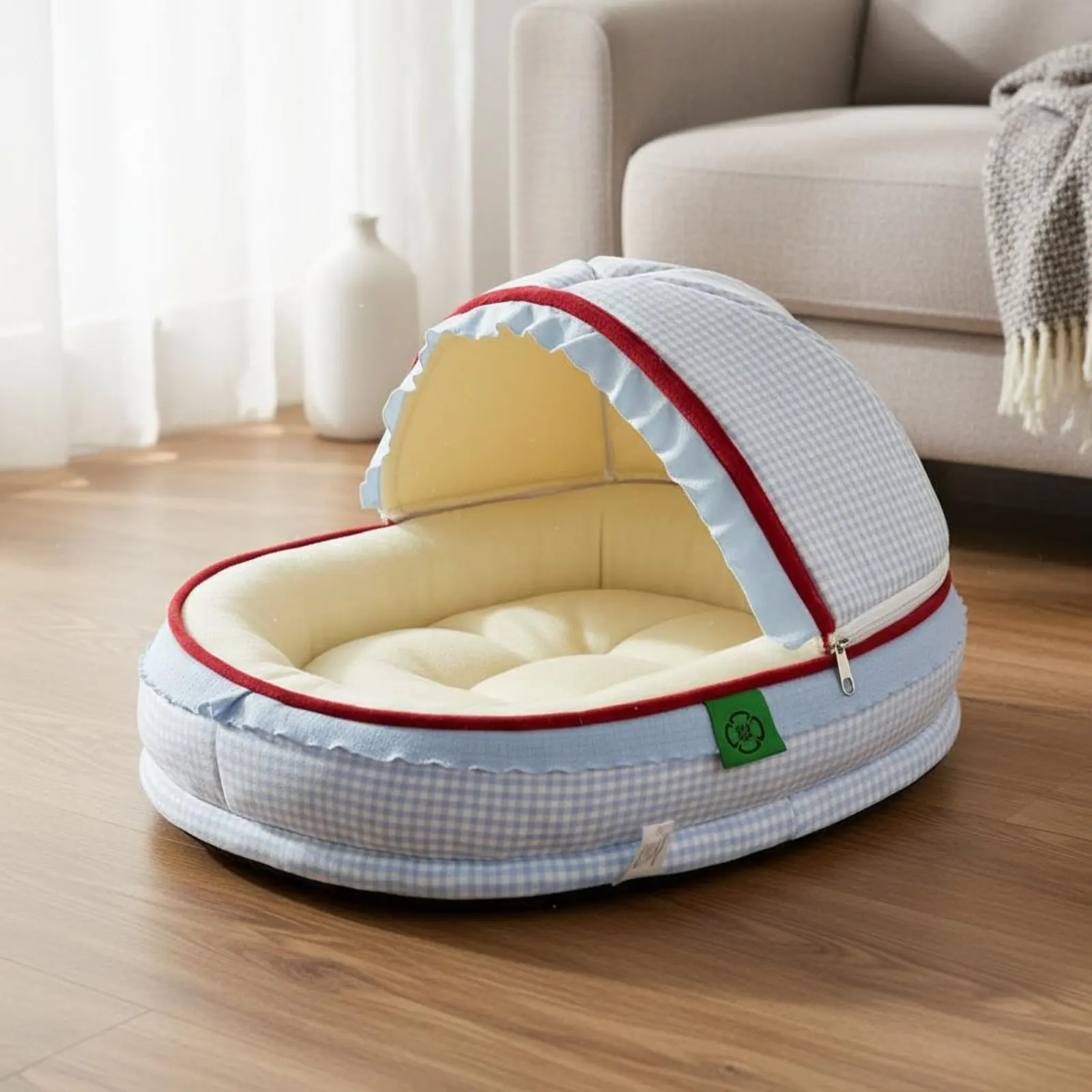 

Feline House Bed Washable Covered Pet Nest Hooded Pet Bed Thickened Warm for Cats