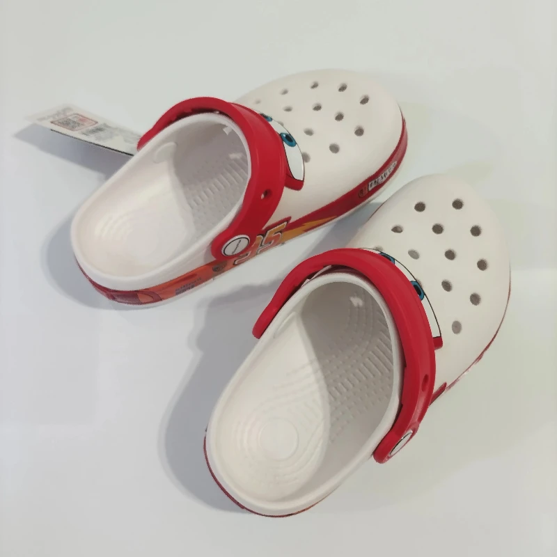 

Disney Lightning McQueen children's ankle wrap slippers white color waterproof breathable outdoor casual sandals Adult gifts