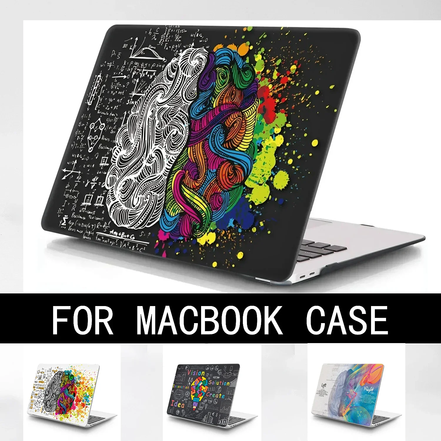 Yeni Laptop Case Macbook Air 13 için 15 M2 M3 2024 dokunmatik Bar kimlik Pro 14 2023 Pro 13 11 12 13.6 15 16 inç boyalı desenler kapak