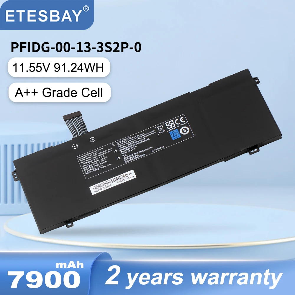 

ETESBAY PFIDG-00-13-3S2P-0 Laptop Battery For MECHREVO Code 01 Air II S1 Plus For Medion Erazer Beast X10 Tongfang GM7MPHP