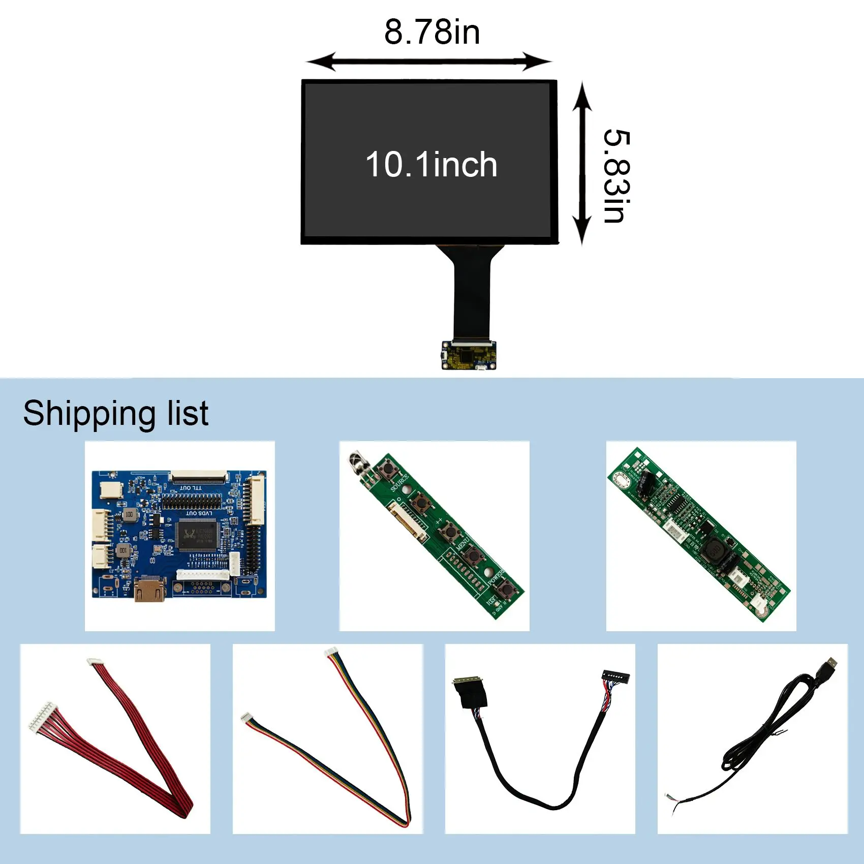 H/D VGA AV LCD Controller Board 10.1