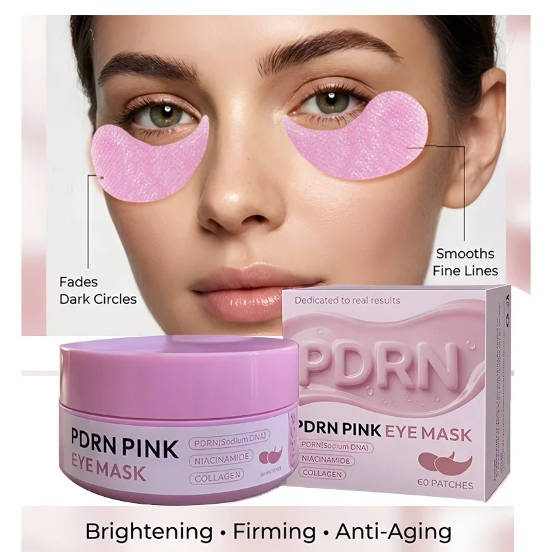 Salmon DNA Pink Collagen Eye Mask Bottle Hydrating Firming Anti Wrinkle Dark Circle Remover Eye Patches