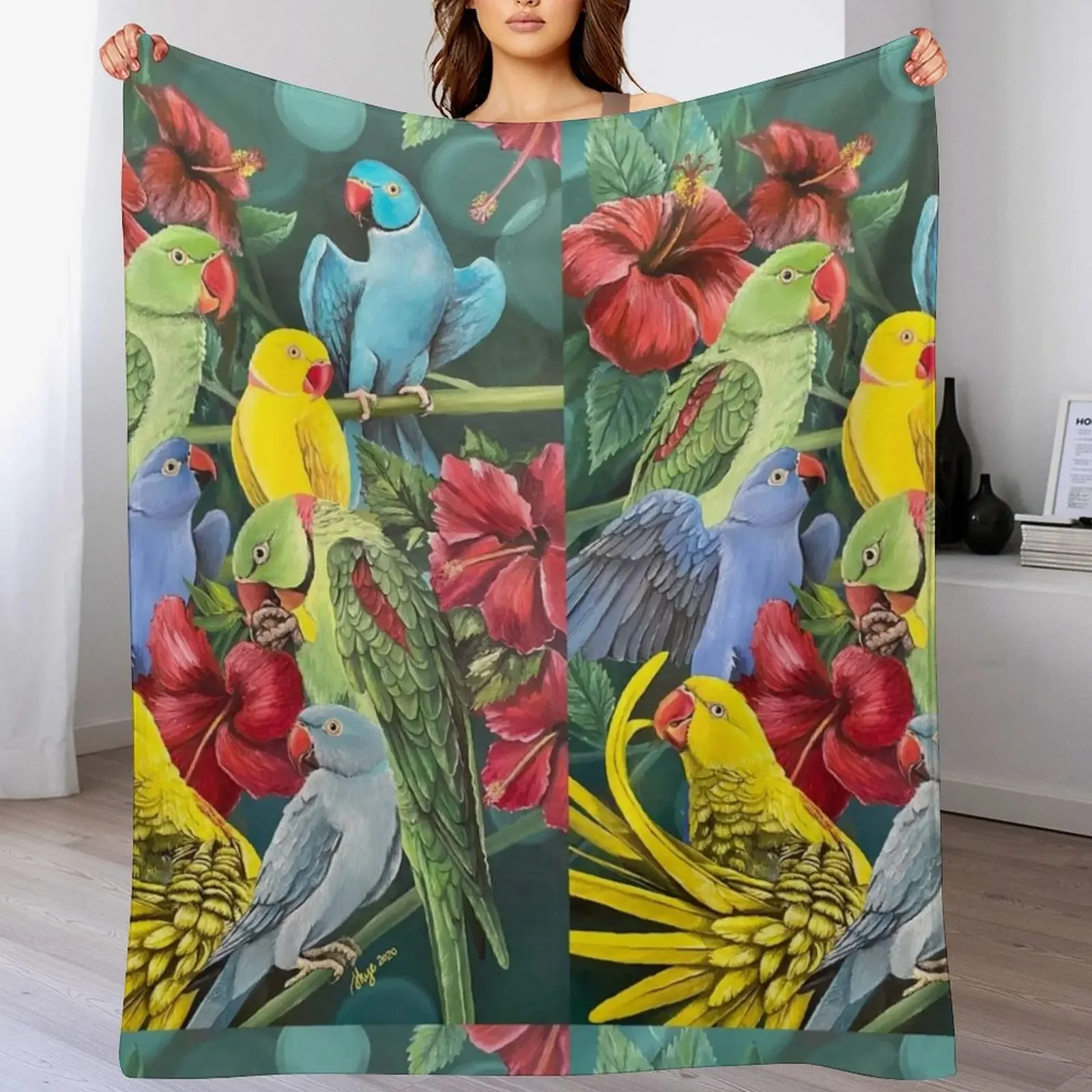 Alex's n Ringnecks Throw Blanket Warm Accent Blanket for Living Room Decoration