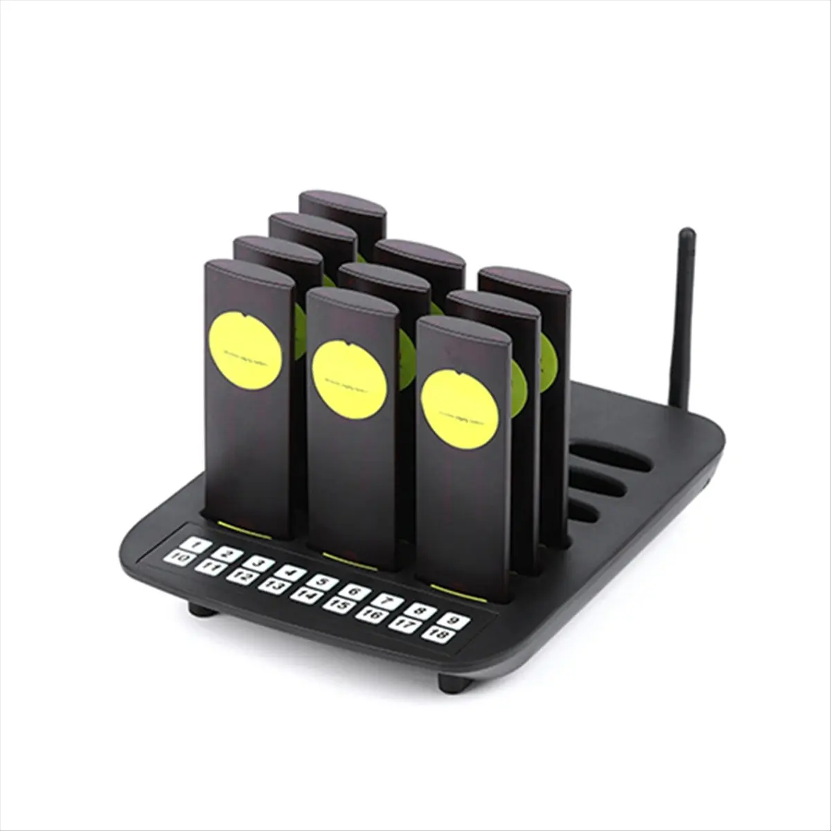 ☶❈＊♥AC1292-Wireless Restaurant Buzzer Pager 10 Slim Paging Guest Calling Queuing System for Coffee Dessert Burger Shop Food Truc