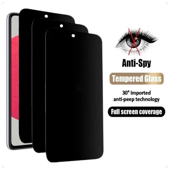 

Anti-spy tempered glass screen protector for Vivo V3 v5 v7 V9 V7 Plus, 2 PCs