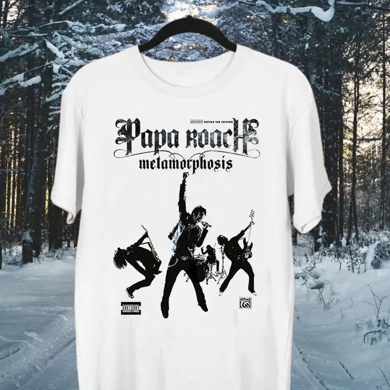 Papa Roach Band Album Metamorphosis White Cotton T Shirt Full Size S 5Xl