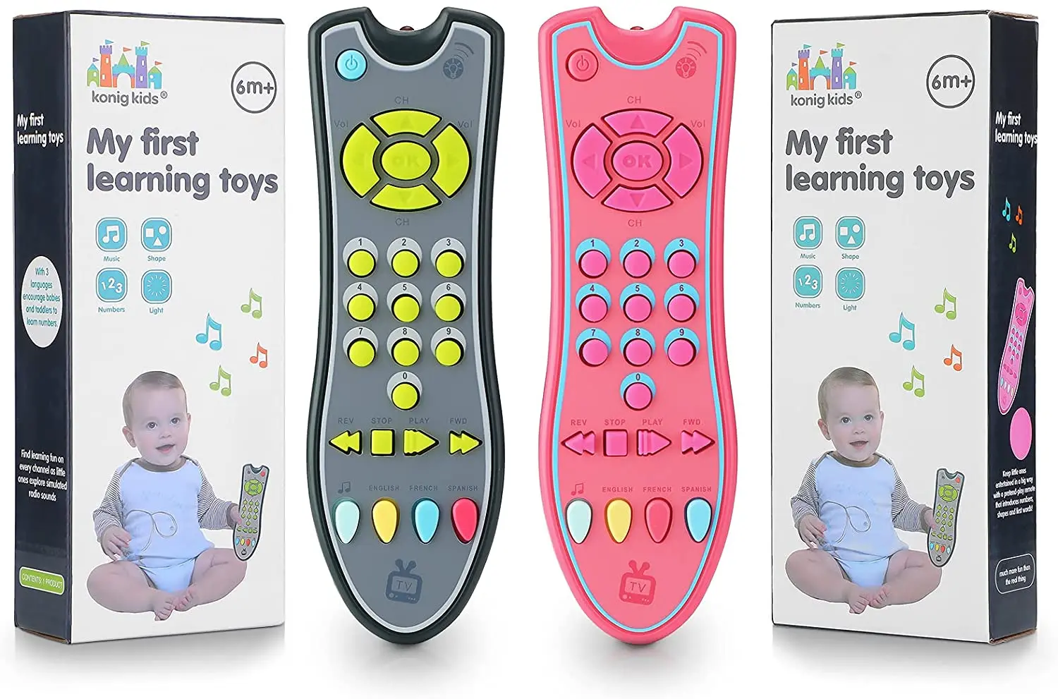 Baby Simulation TV Remote Control Kids Musical Early Educational Toys Electric Numbers Learning Machine Gifts For Newborn