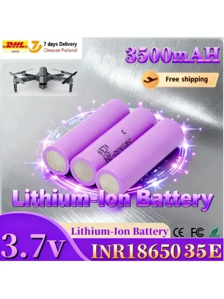 INR18650 35E Spitze 100% Original für 18650 3500mAh 25A Entladung INR18650 Akku Li-Ion 3,7V Wiederaufladbarer Akku