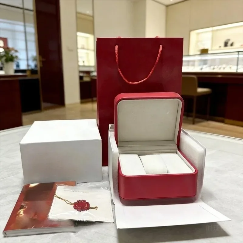 Universal Red Watch Gift Box, Luxury Watch Presentation Storage Case, Wristwatch Display Packaging Box for Gift Giving