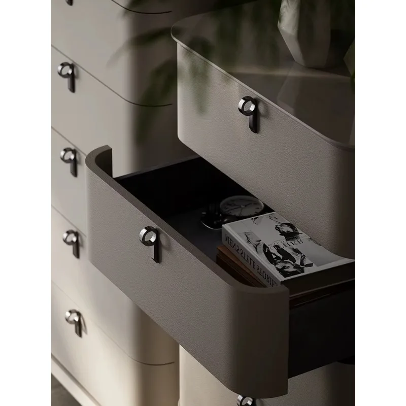 Creative minimalist style villa with natural marble Italian style bucket cabinets throughout the house