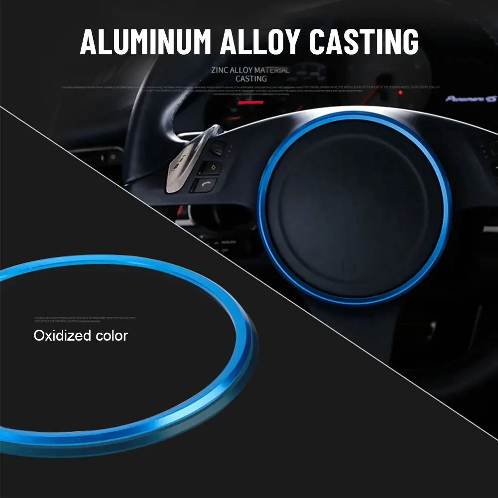 ​Aluminum Alloy Steering Wheel Ring Decoration Trim For Porsche Cayenne Panamera Macan 911