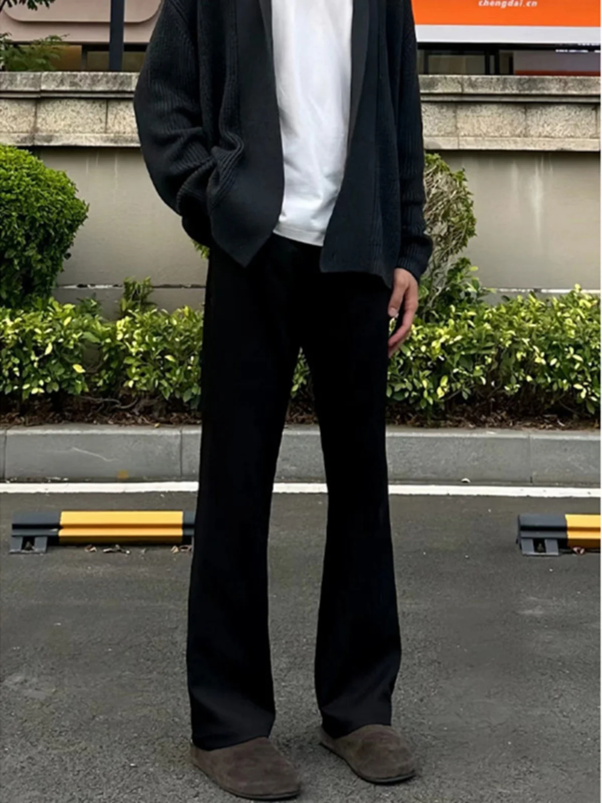 

Bla Wide Leg Fce Lined Trousers Men's Autumn Winter Drapey Casual Suit Pants Knife Loose Fit Teenage Faion