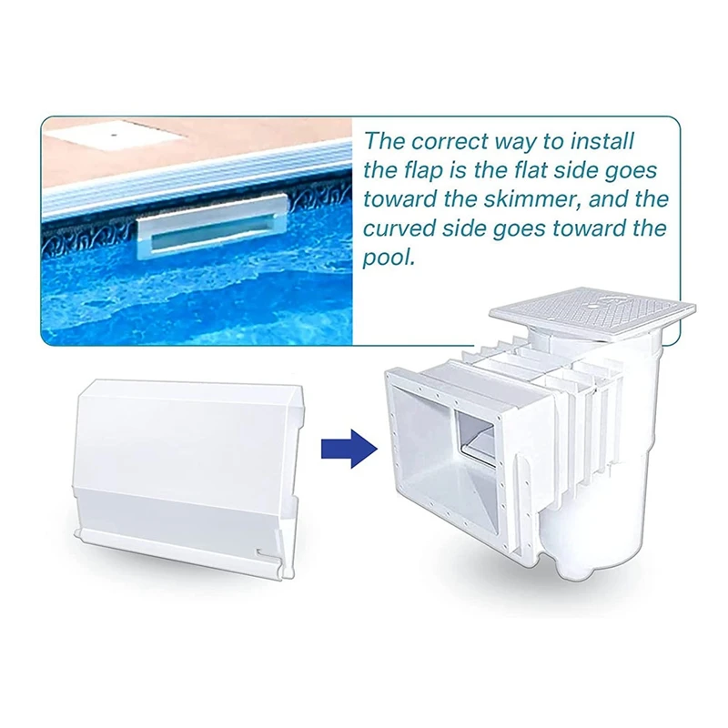 SPX1082K Plastic Pool Skimmer Flapper Replacement Kit, For Hayward SP1082, SP1083, SP1084, SP1085, SP1086 Models White